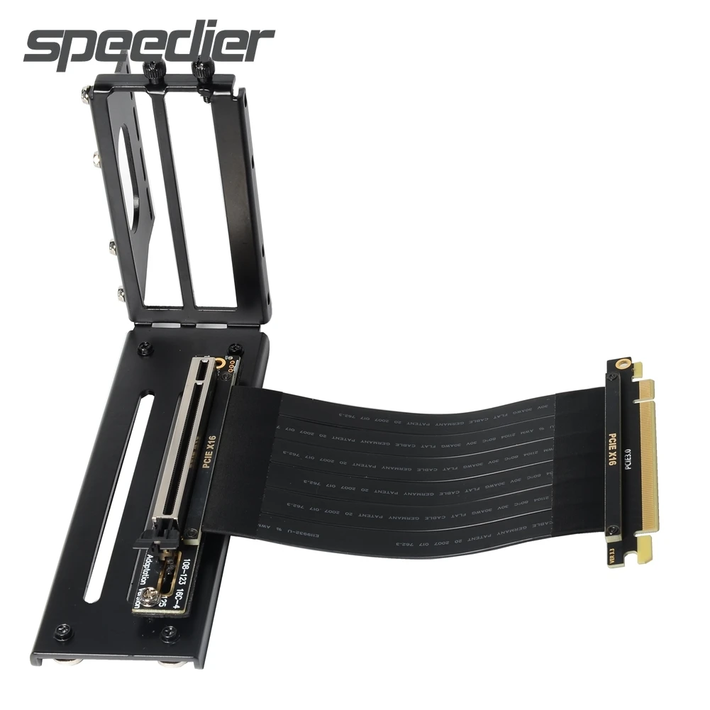 Nuovo Riser Nero Pci-E Schede Video Per Pc Base Verticale/Kit Set Supporto Gpu Gen3 Pci-E 3.0 16X Cavo Di Prolunga Per Riser Custodia Atx 10 ~ 100Cm