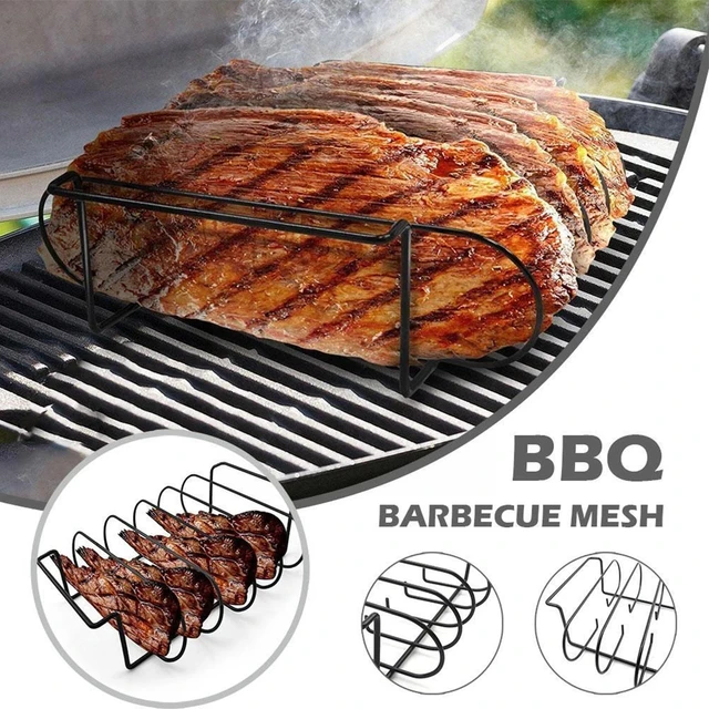 Non-stick Square Steak Rack Meat Grill Stand Roasting Rib Holder Barbecue  Tool BBQ Grill Barbecue Accessories For Park Camping - AliExpress