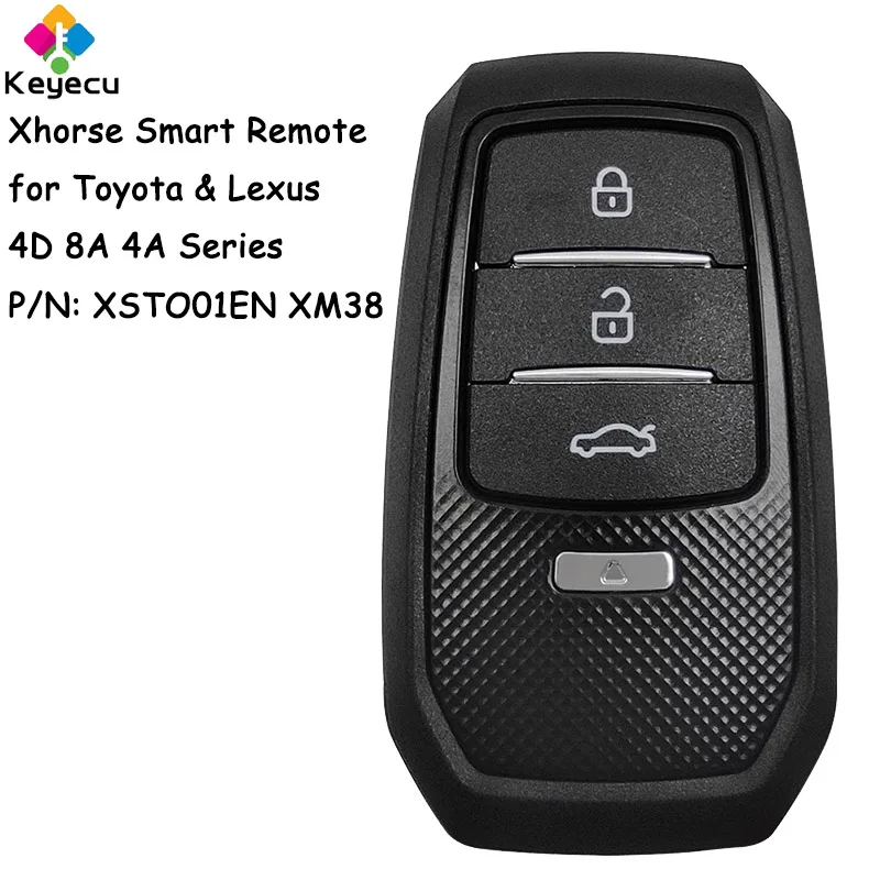 

KEYECU Xhorse XSTO01EN XM38 умный дистанционный ключ для Toyota для Lexus поддержка 4D & 8A & 4A серии все в одном, все ключи потерянные и дополнительные ключи