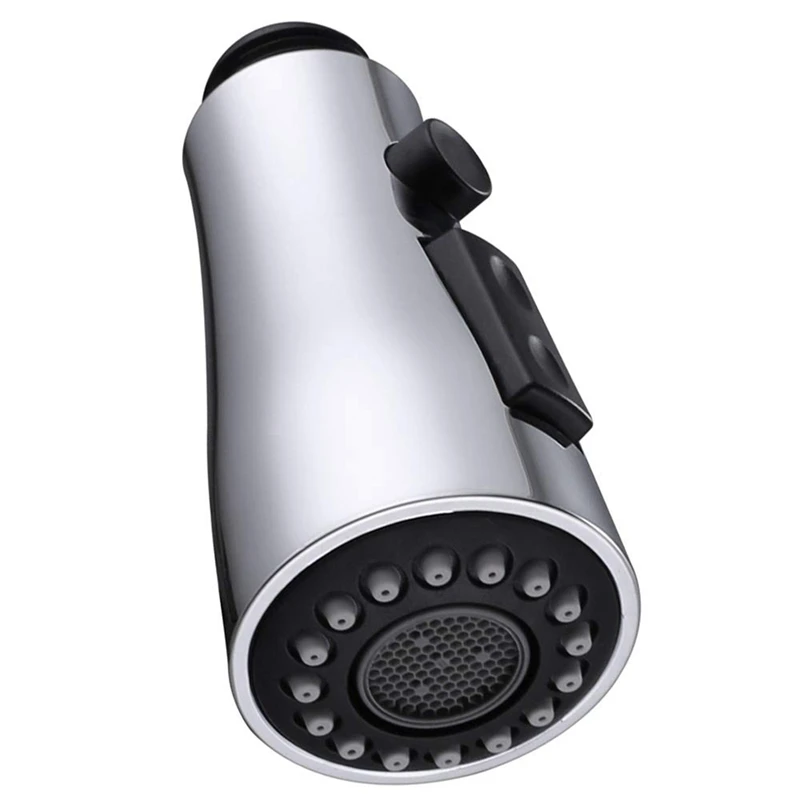 

2X Kitchen Sink Pull Down Faucet Spray Head Nozzle Pull Out Hose Sprayer Replacement Part Faucet Head - Chrome