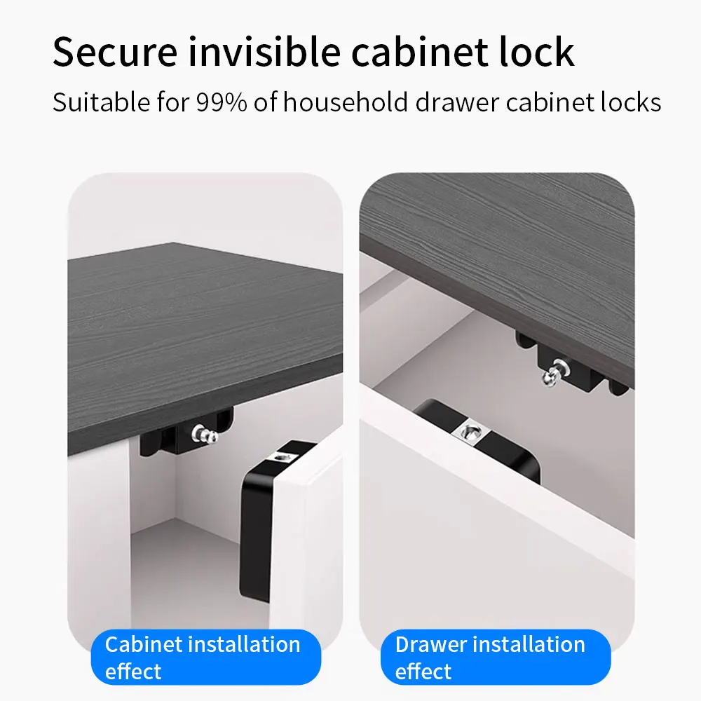 Smart Electronic Drawer Lock Invisible RFID IC Card Cabinet Locker NFC Unlock Intelligent Keyless Sensor Lock Easy To Install