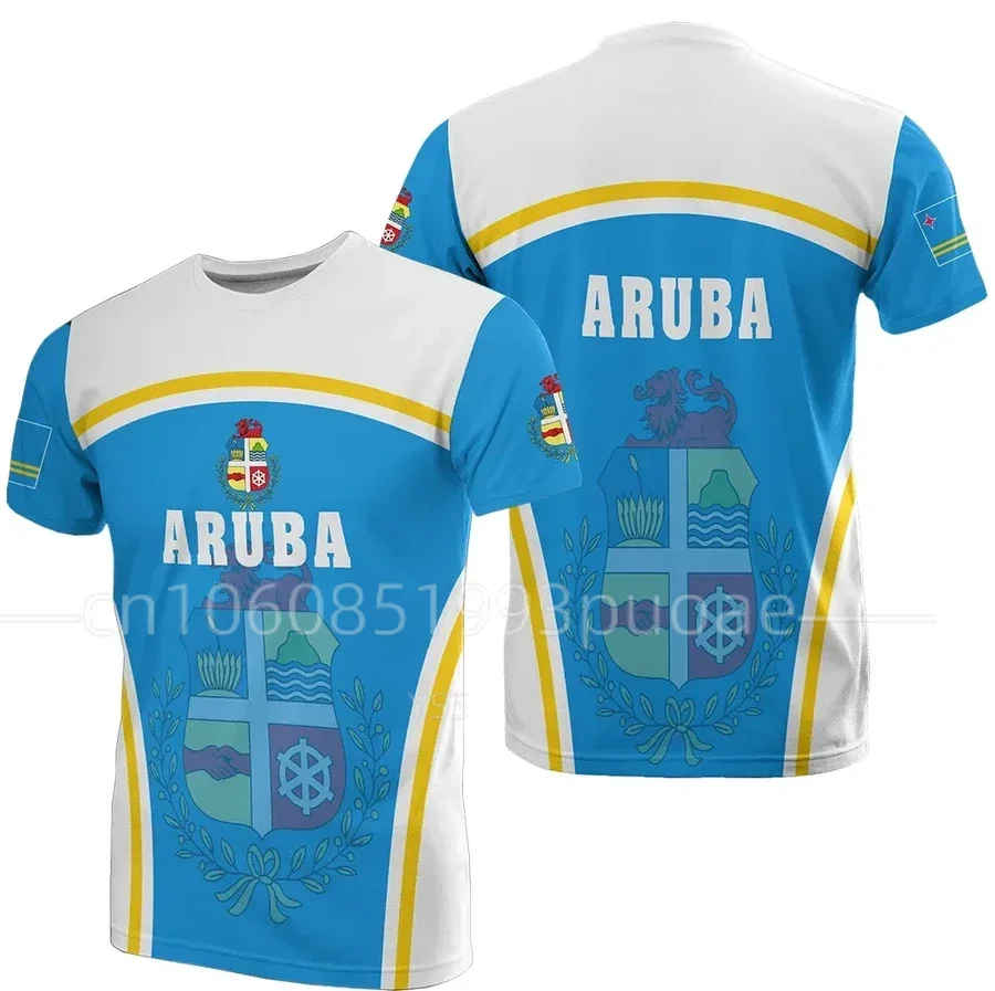 T-Shirt Aruba Primavera Ed Estate Fai Da Te Nome Personalizzato Gratuito Numero Nicaragua T-Shirt Flag Aruba University Print Abbigliamento Da Uomo