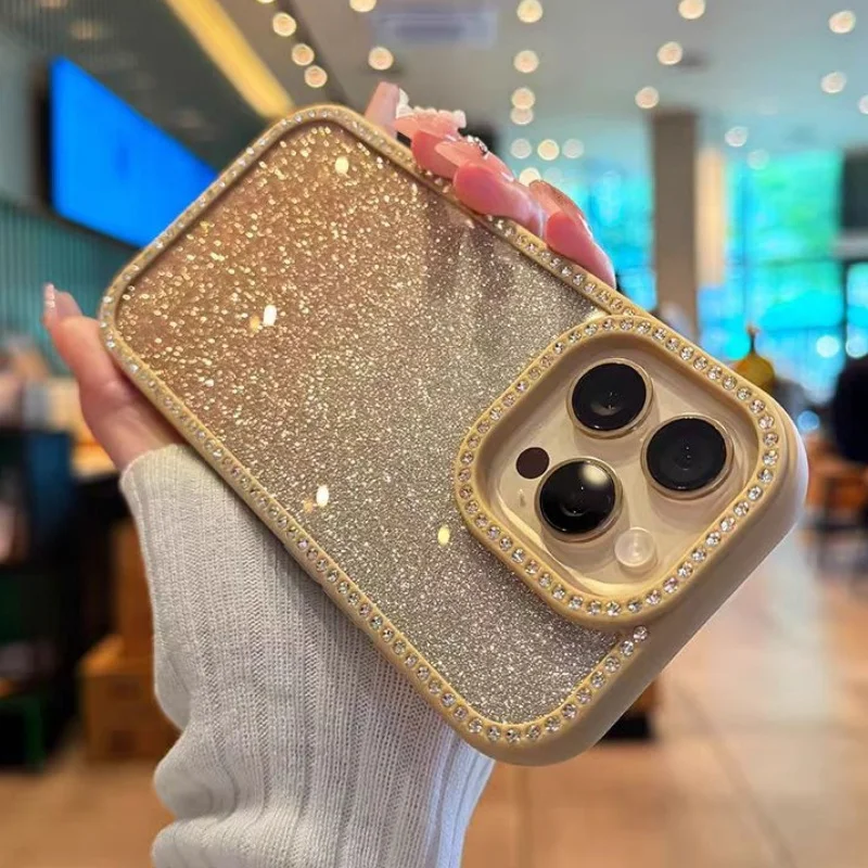 Double-Sided Diamond Gradient Color Dazzling Phone Cover