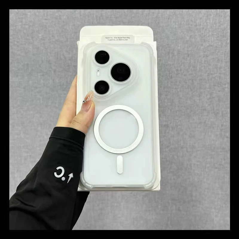 Four Corners Anti-Shock PC Hard Case with Wireless Charging Capability and Translucent Design