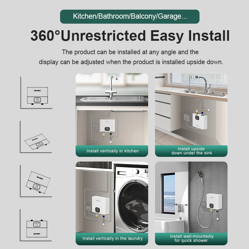 بريويلنا-سخان مياه كهربائي صغير 110 فولت/220 فولت...