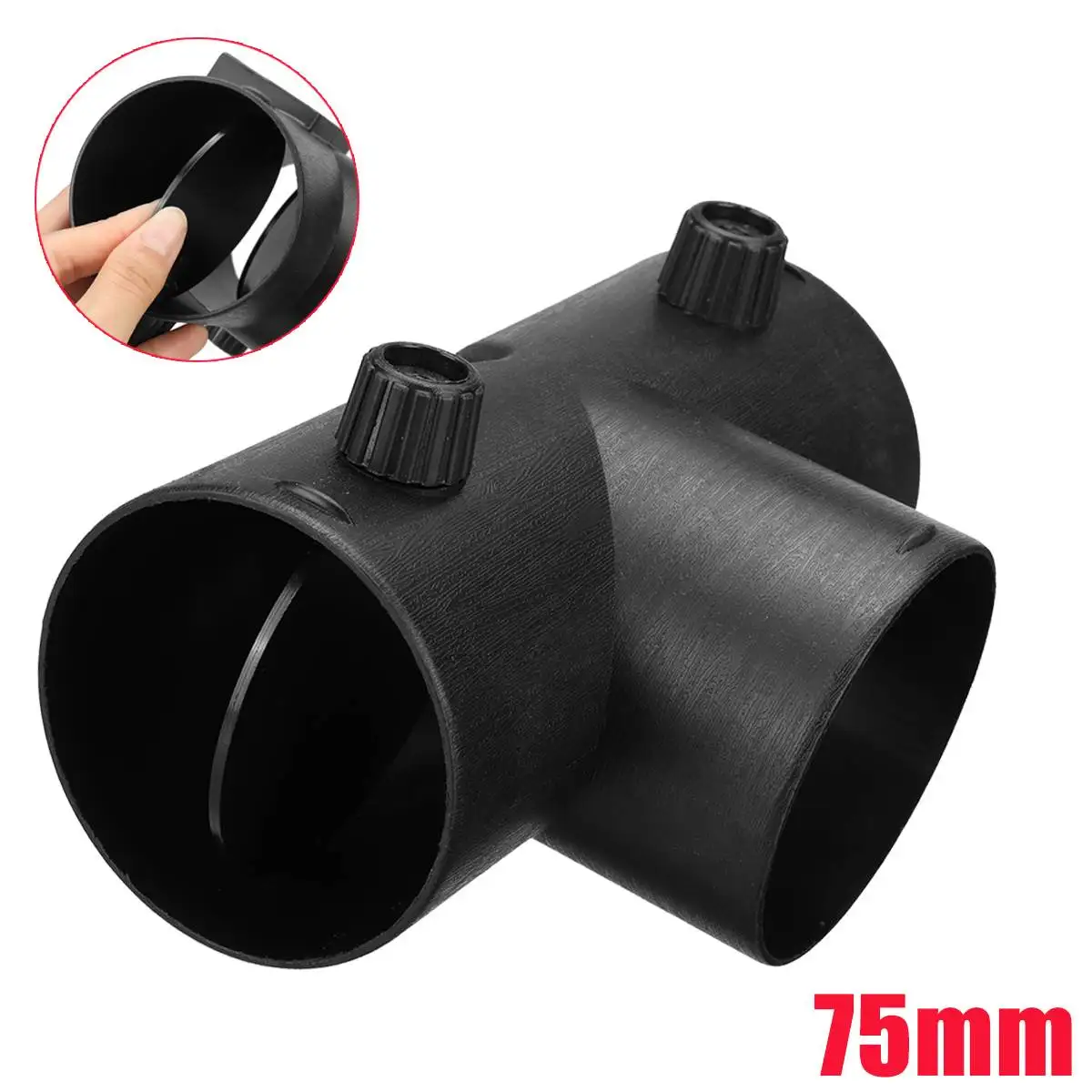 60mm Air Vent Ducting T-out Connector Elbow Pipe Outlet Exhaust Connector Joiner For Webasto Eberspaecher Diesel Parking Heater