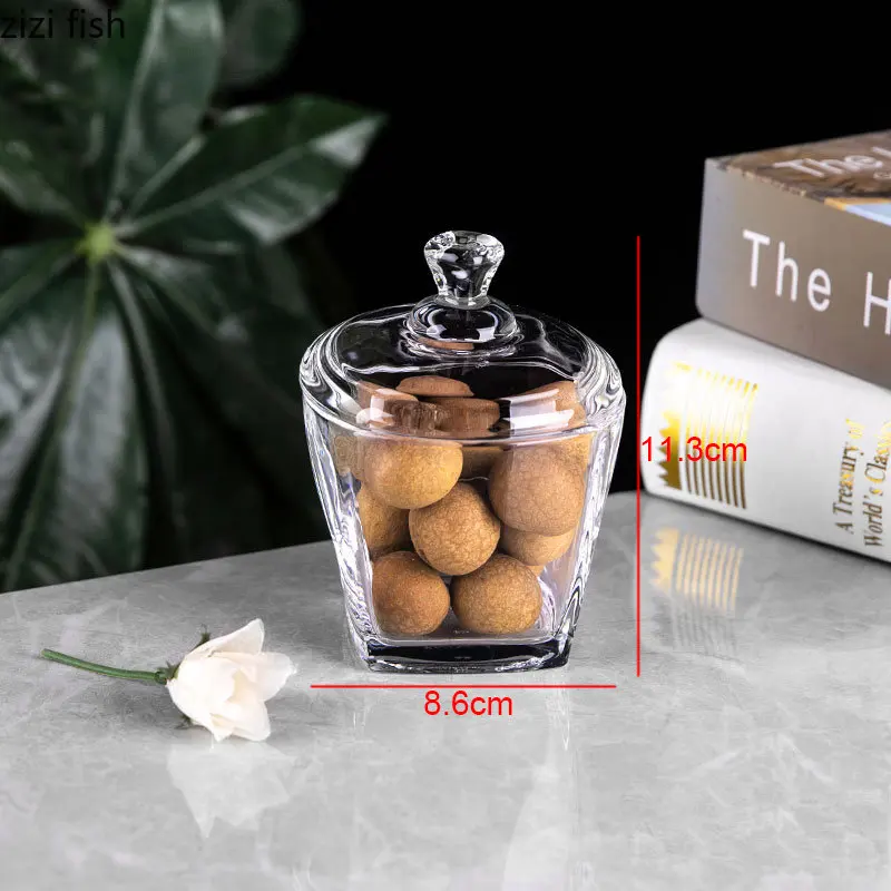 Glass Storage Jar Tea Coffee Tins Bottle Nut Dried Fruit Tanks Modern Home Kitchen Snack Cookie Candy Jars Box Storage Container 5