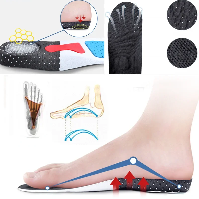 Cuttable Silicone Insoles for Shoe Men Women Orthotic Arch Support Sport Shoe Pad Soft Running Insert Cushion Memory Foam Insole, shoe insoles,orthopedic insoles