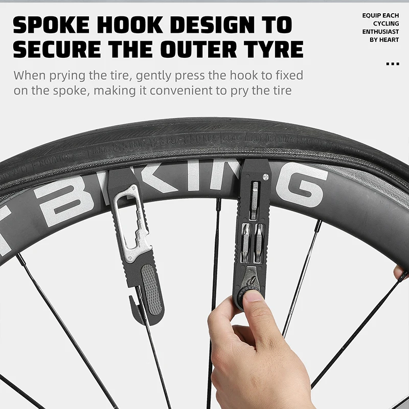 WEST BIKING Portable Bicycle Wrench & Lever Kit 3