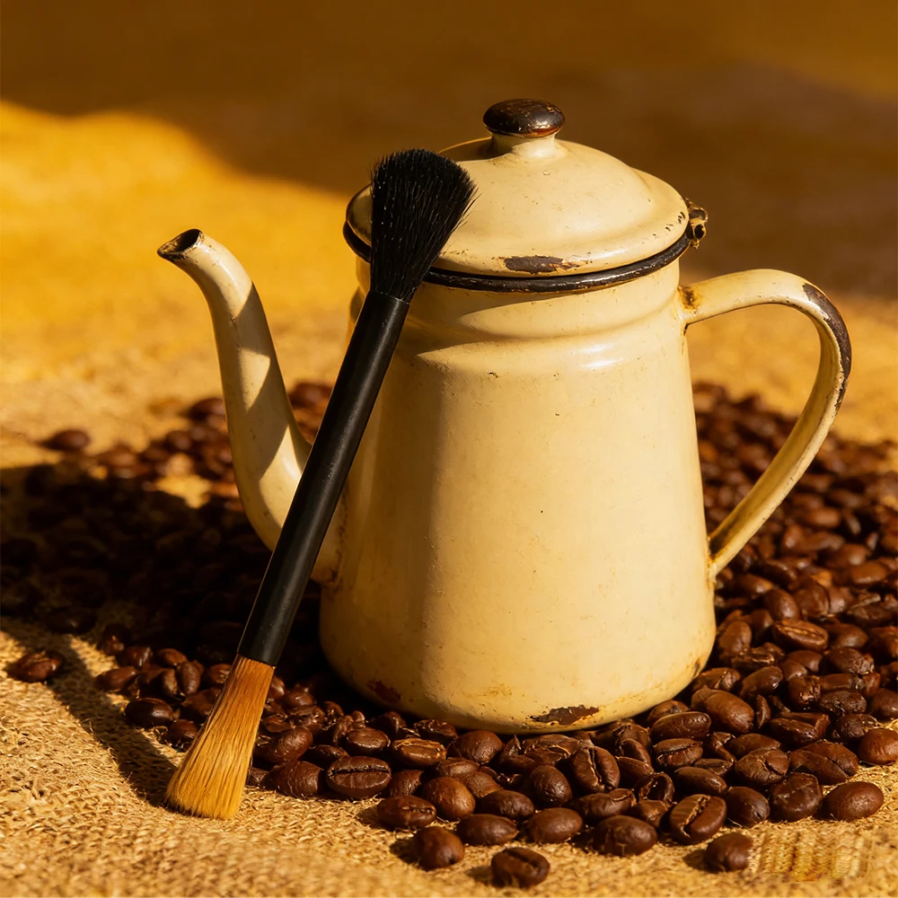 فرشاة تنظيف مطحنة قهوة مزدوجة