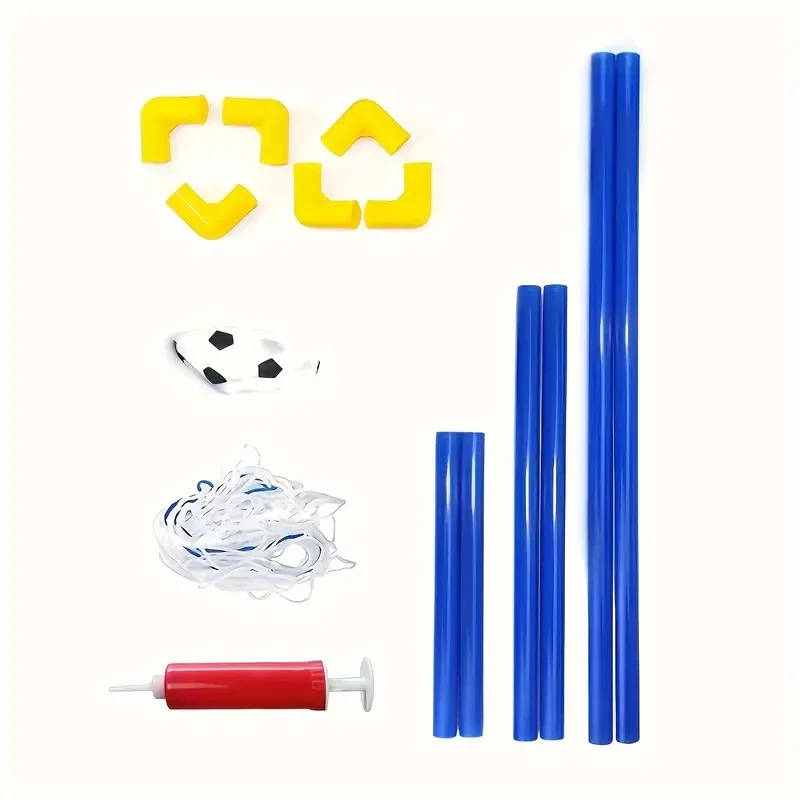 미니 접이식 축구 골, 축구 문짝 게이트, 휴대용 이동식 실내 및 실외 축구 골 (공 및 펌프 포함), 1 세트