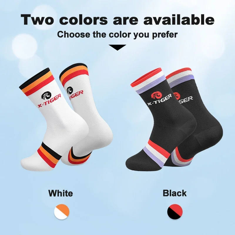 X-TIGER Cycling Socks Breathable Quick-drying Road Bicycle Socks Outdoor Sports Wear-resistant Professional Cycling Sports
