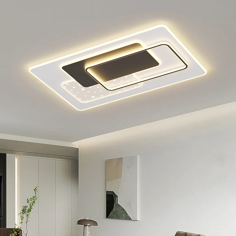 

Jjc110-240v Three-tone Light Ceiling Light Intelligent Stepless Dimming Living Room Light Acrylic Ceiling Light