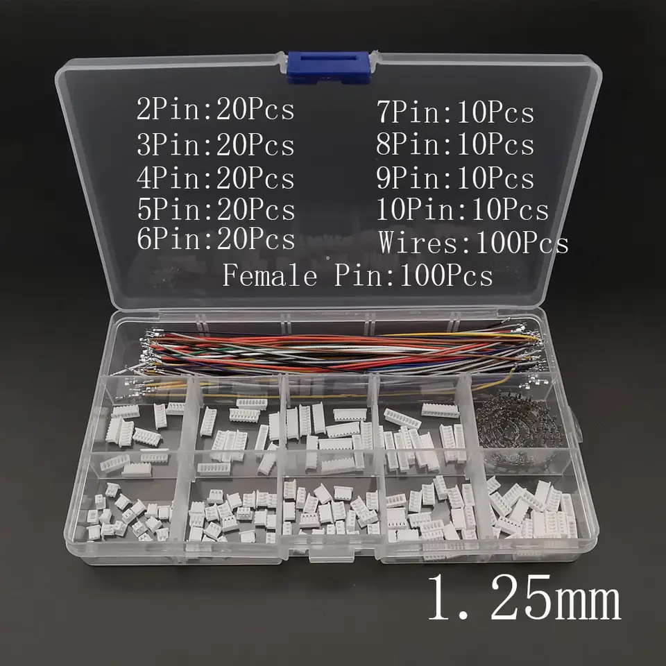 SH 1.0mm/ JST 1.25mm Female Socket Connector Kit SH 1.0/ JST 1.25 Housing 2/3/4/5/6/7/8/9/10Pin with Terminal Pre-Crimped Wire image 4