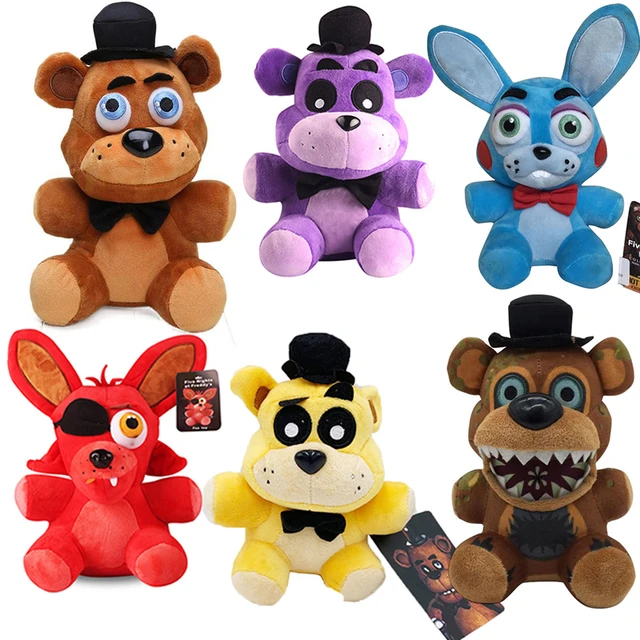 18cm FNAF Stuffed Plush Toys Freddy Fazbear Bear Foxy Rabbit Bonnie Chica  Peluche Juguetes 5 Nights At Freddy Plushie Toys Gifts