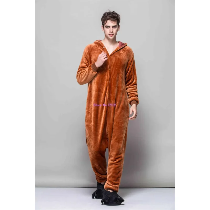 WAT Brown poop Kigurumi Onesie Unisex Adult Pajamas Sleepsuit Pyjama Cartoon Sleepwear Cosplay Costumes New
