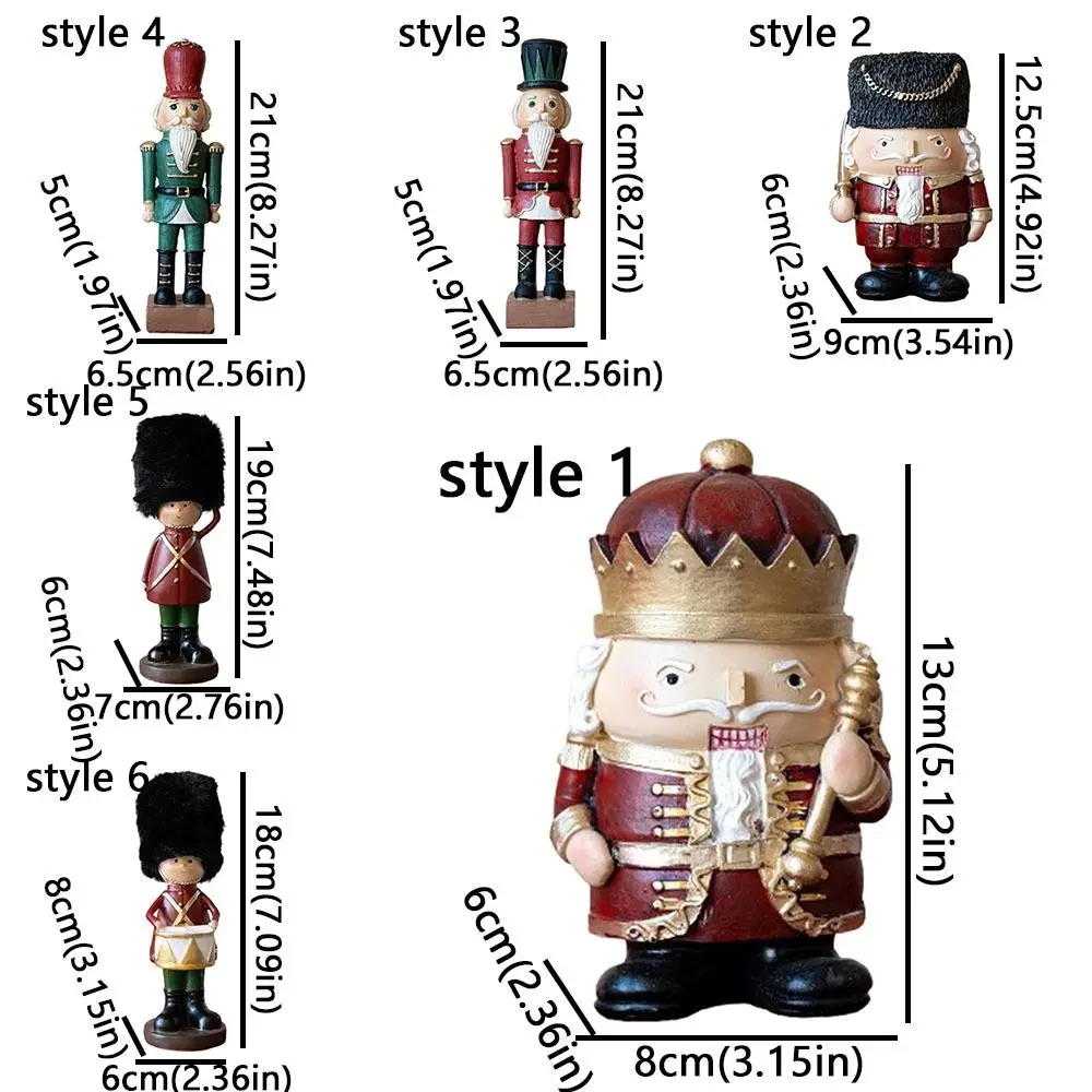 Cartoon Christmas Resin Nutcracker Handcrafted Standing Nutcracker Soldier Ornament Hand Painting Pendant