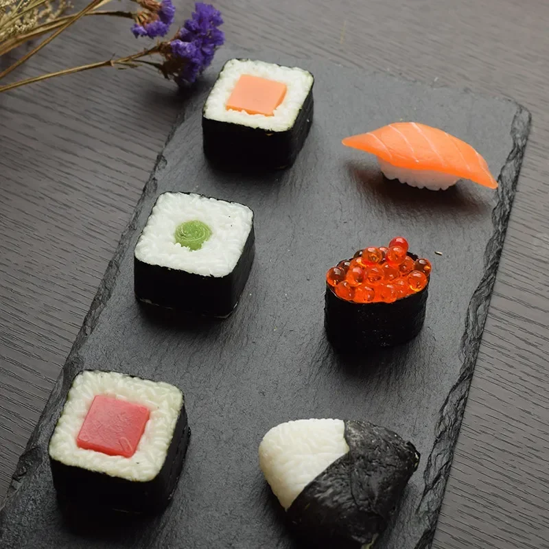 Hot Sale Western Natural Slate Dishes Solid Square Stone Sushi Steak Barbecue Plate Cheese Pizza Flat Fruit Plate Food Tea Tray