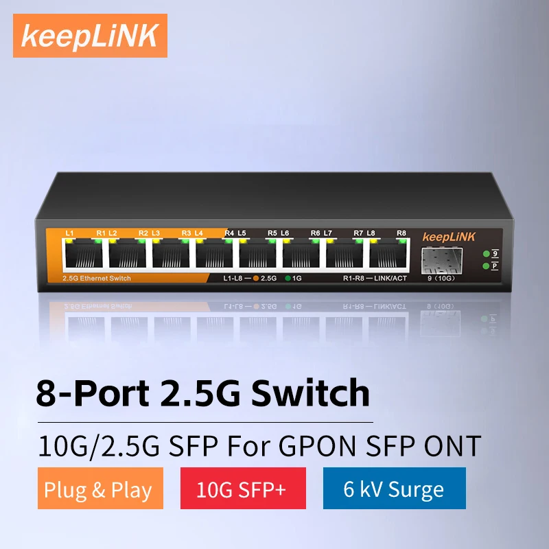 Switch de Rede Ethernet Portas Multi Gigabit 2.5g
