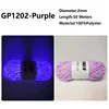 2025 Novel Functional Yarn Glow In The Dark Polyester Luminous Chunky Yarn 2mm for Hand Knitting Carpet Sweater Hat Wool Yarn 4