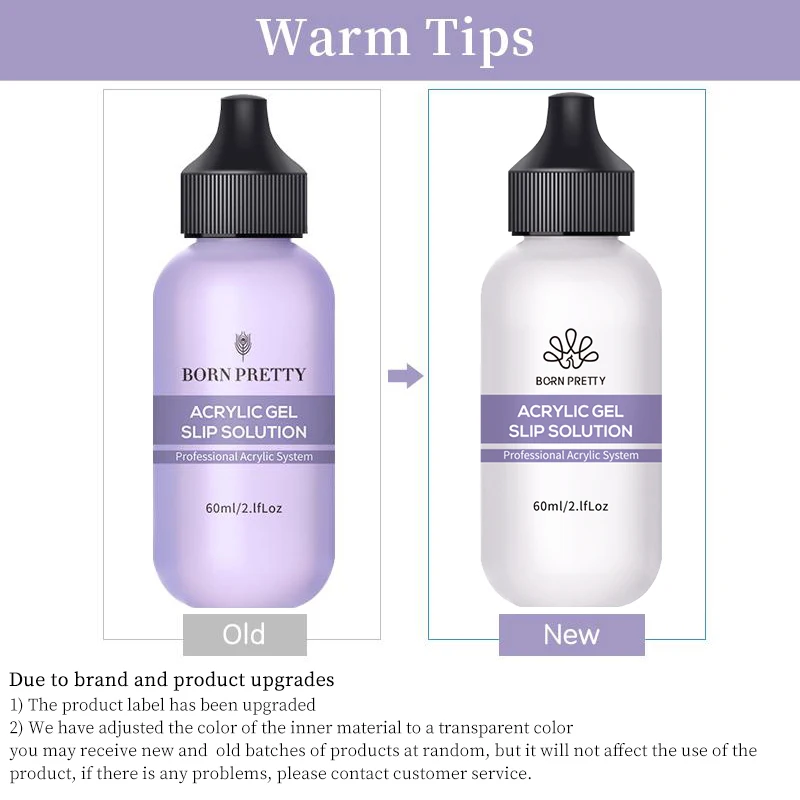 BORN PRETTY 60/20ml Nail Liquid Slip Solution for Nails Quick Extension Acrylic Nail Gel Nail Extension Nail Art Manicure Tools 4