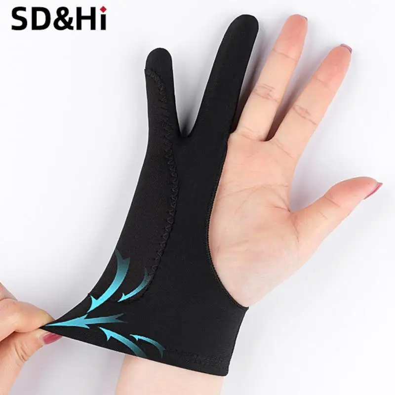 Anti-touch Two-Finger Hand Painting Gloves For Tablet Digital Board Screen Touch Drawing Anti-fouling Oil Painting Art Supplies 6