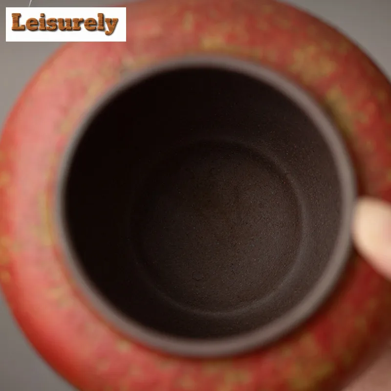 Kiln Fambe Old Rock Clay Mountain Red Jianshui Tea Washing Basin Household Chaxi Tableware Supplies Decoration Teacups Teapots