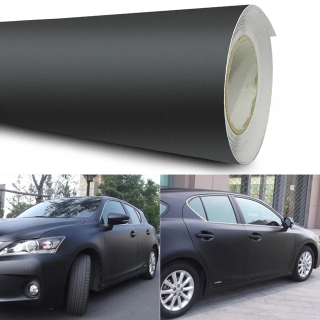 Autocollant adhésif noir mat en vinyle pour la voiture - Alxmic