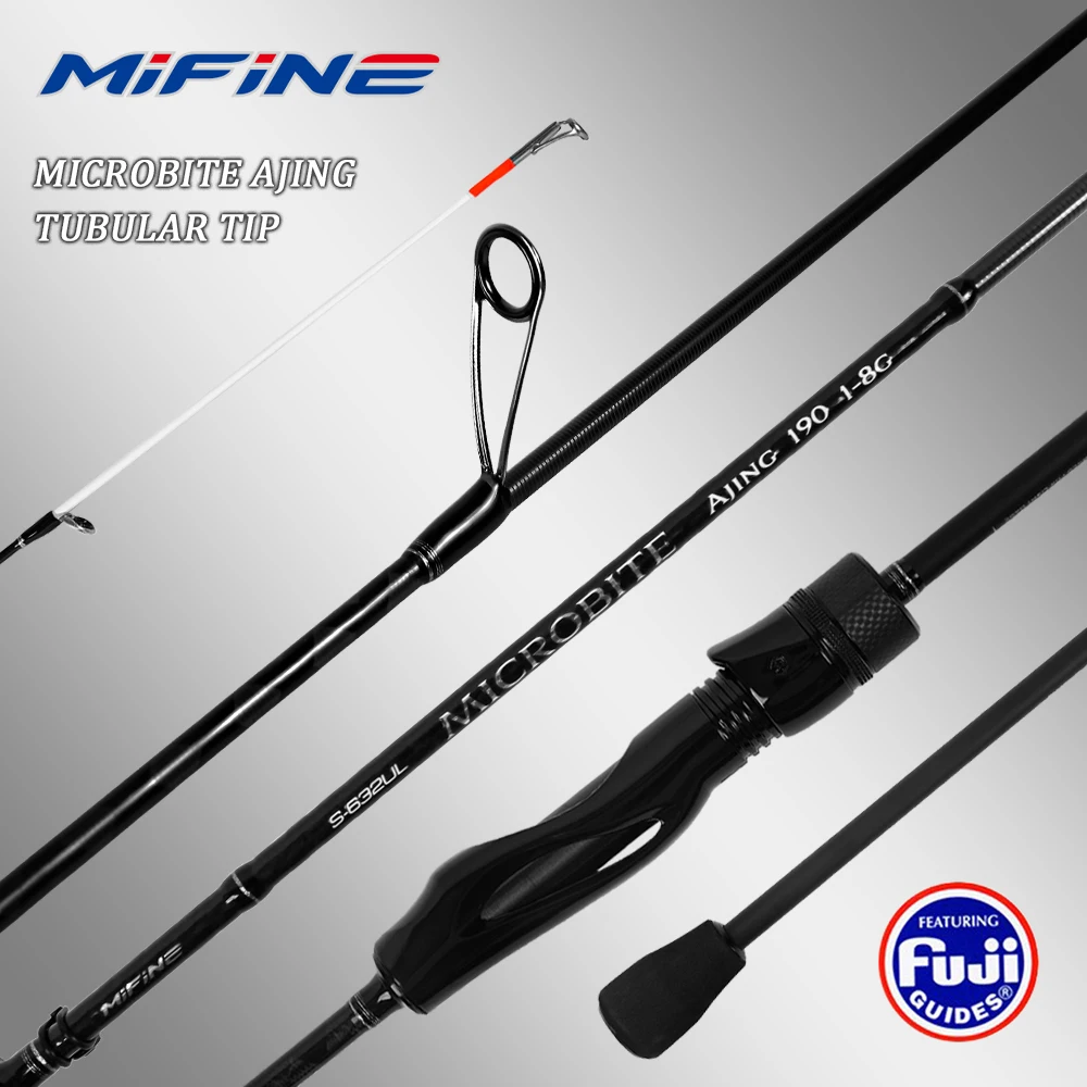 Canne spinning MIFINE MICROBITE AJING UL/L 1-10g - Pointe tubulaire pour truite, perche