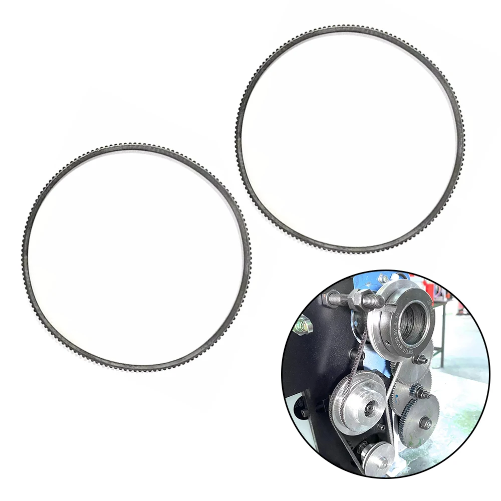 2pcs 5M375 Lathe Belt Elasticity Mute Replacement Lathe Belts For Most Bore 38mm Metal Mini Lathe Motor Power Tool Accessories