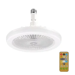 Multi-Function Rotatable Ceiling Fan with Remote-Controlled Lighting (E27 White)