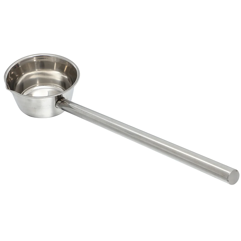 Long Handle Spoon Large Water Dipper Stainless Steel Ladle Pour Spout Kitchen Scoop Garden Watering Spoon Metal Soup Large