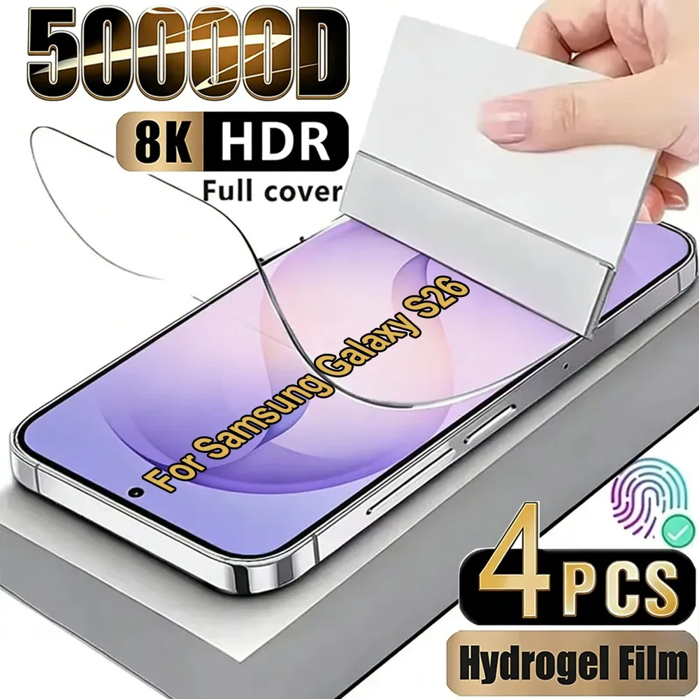 Premium 4-Pack Hydrogel Screen Protectors - Ultra-Clear, Soft Protection Film