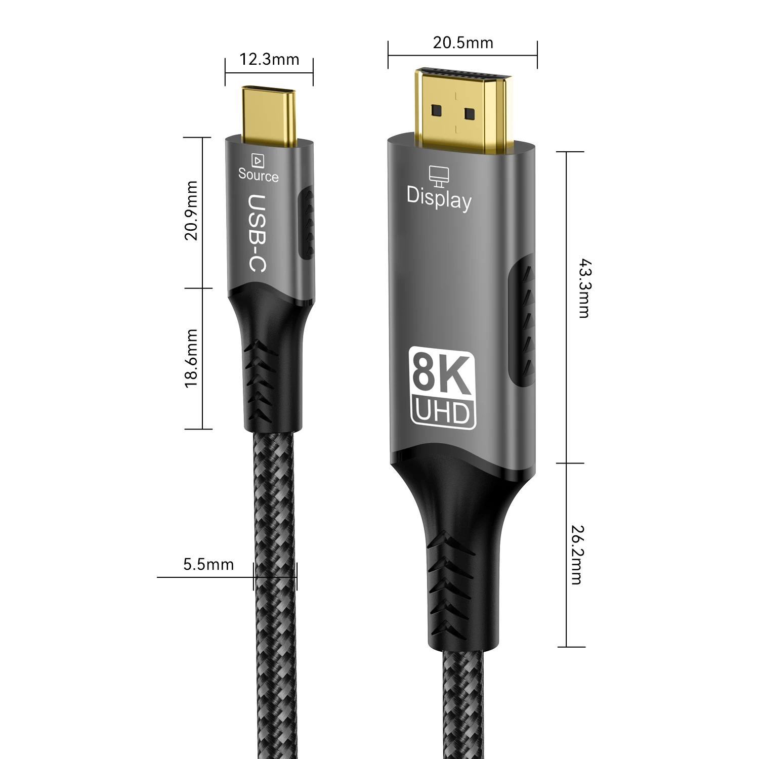 USB C to HDMI 2.1 ̺ (8K @ 60Hz,4K @ 144Hz,2K @ 240Hz) C to HDMI 8K ڵ , HDCP2.3, HDR10, Ʈ 3/4 ȣȯ