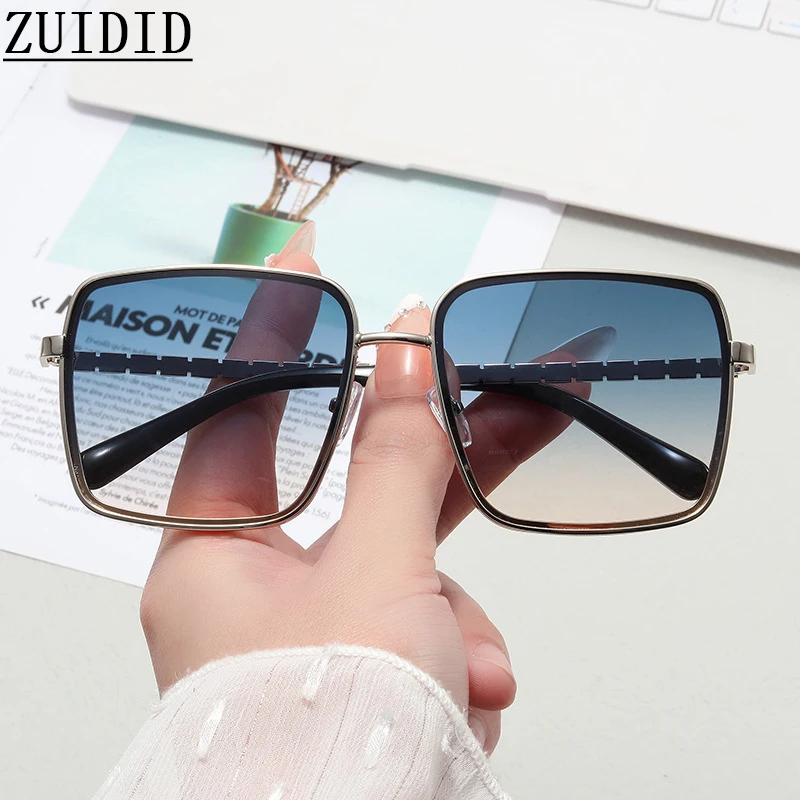 Óculos de sol femininos quadrados oversized vintage_voghion.com
