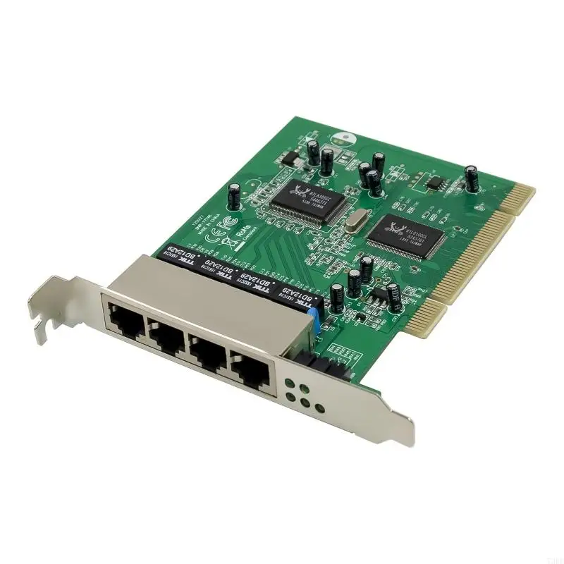 T3EE 4 x RJ45 PCI Quad 100M Ethernet Board with RTL8305+8100CL Chipset 4 Ports LAN PCI Adapter For Desktop PC