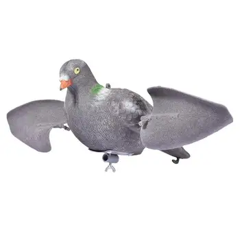 Outdoor Pigeons Motion Decoy Wind Decoy With Movable Wings For Garden Decor Animal Fake Bait For Hunting Pigeons 1