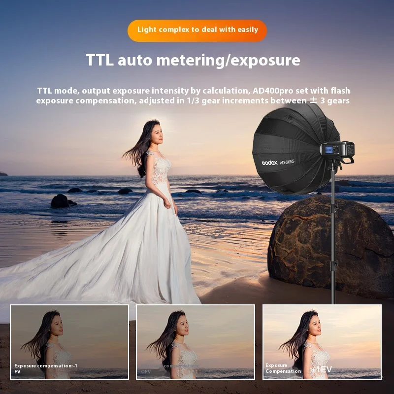 Godox AD400 Pro WITSTRO All-in-One Outdoor Flash AD400Pro Li-on Battery TTL HSS with Built-in 2.4G Wireless X System 4