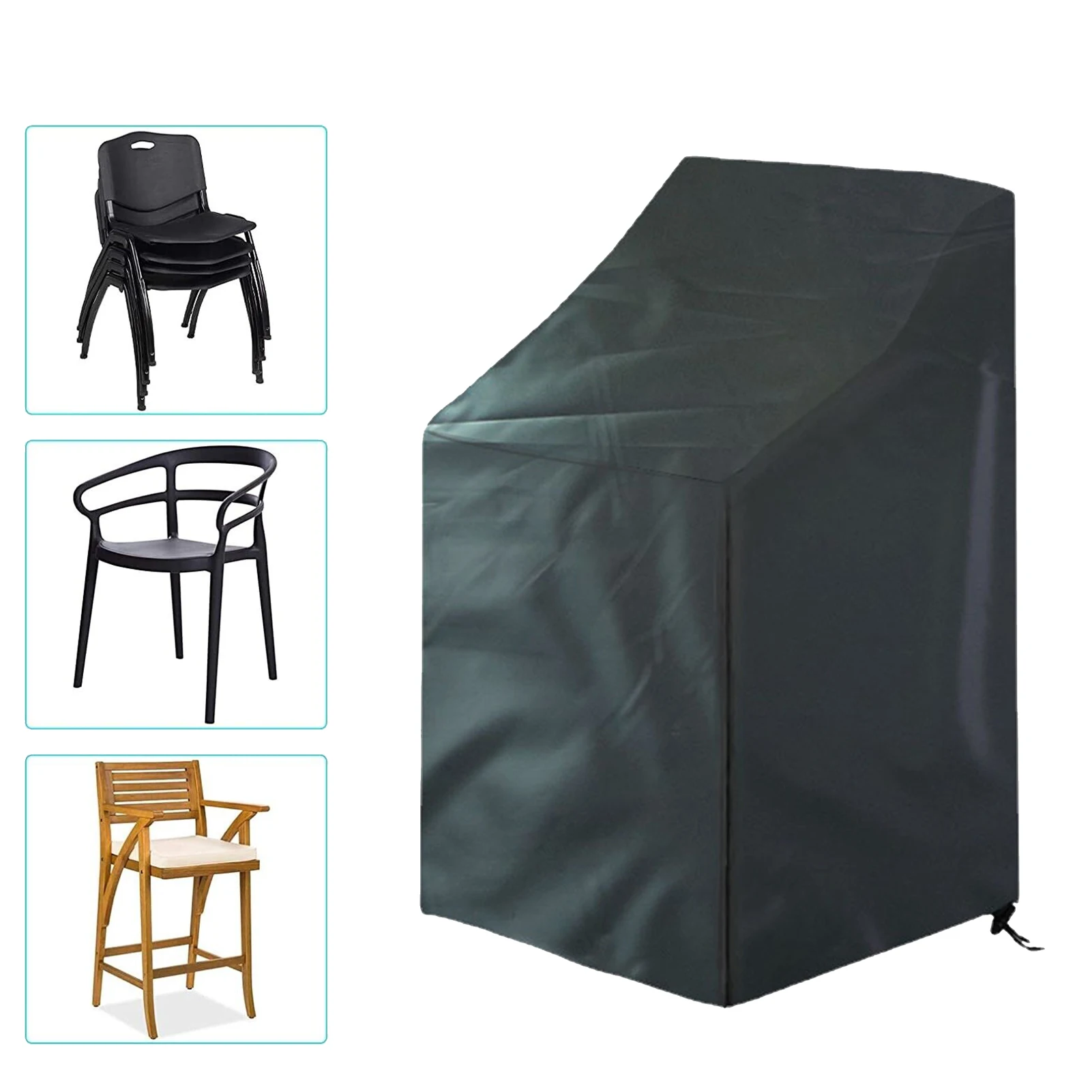Water-Resistant Outdoor Patio Chair Covers - Durable 210D Oxford Cloth for Stacking and Lounge Chairs