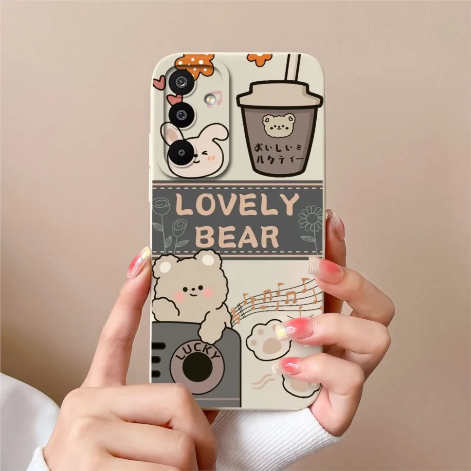 Fashion Pretty Sweet Girl Soft Liquid Silicone Protective Phone Case Cover