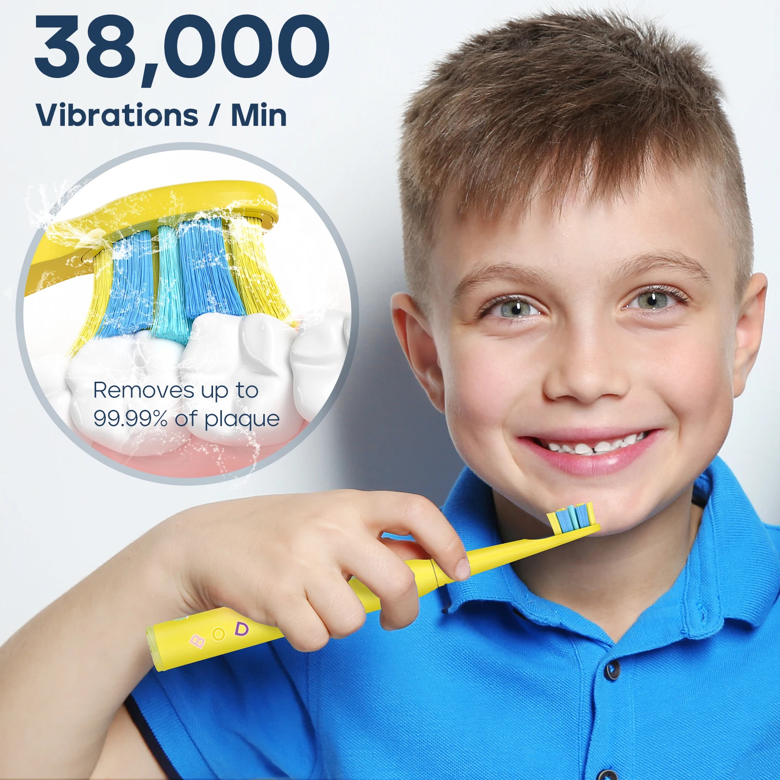 Kids Electric Toothbrush Seago Kids Electric Toothbrush for 6+Years 5 Modes Rechargeable IPX7 Waterproof Power Sonic Toothbrush Replacement Head SG-2303