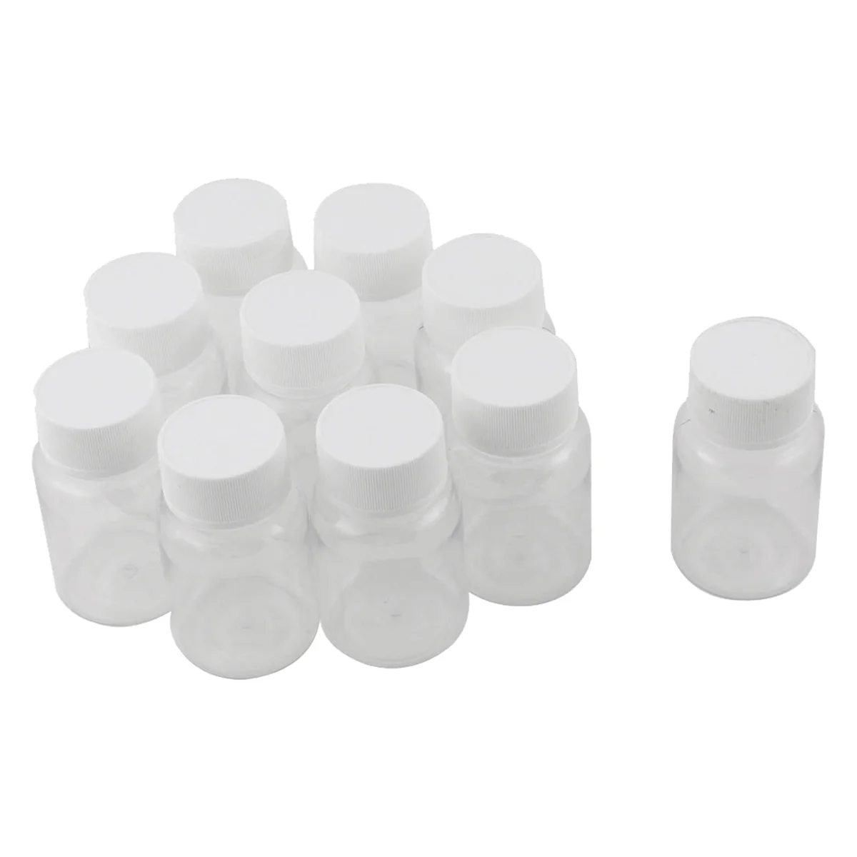 

100Pcs Refillable Bottles 15Ml Plastic PET Clear Empty Seal Bottles Container with Screw Cap