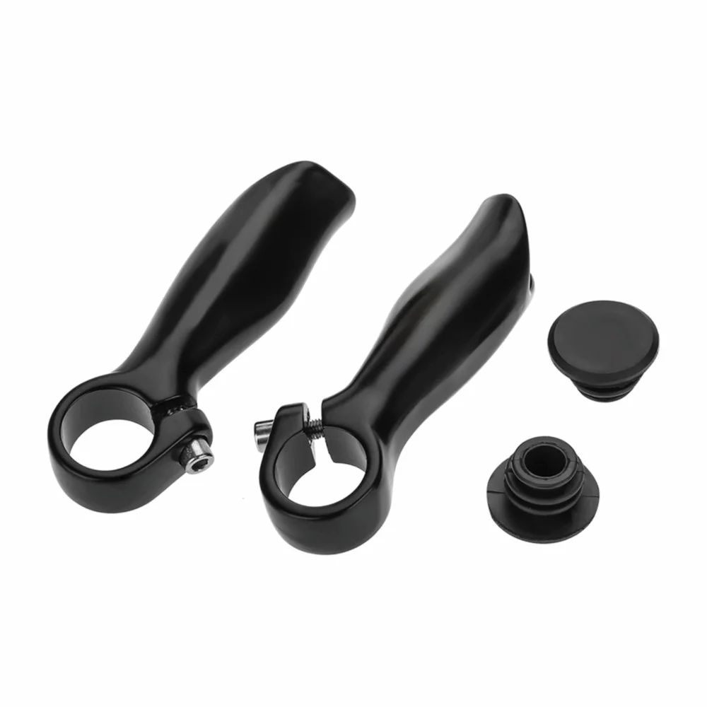 1 Paio di Manopole Ergonomiche Nere per Bici con Tappi, Diametro 22,2mm, Lunghezza 11cm, per Manubri MTB - immagine 2
