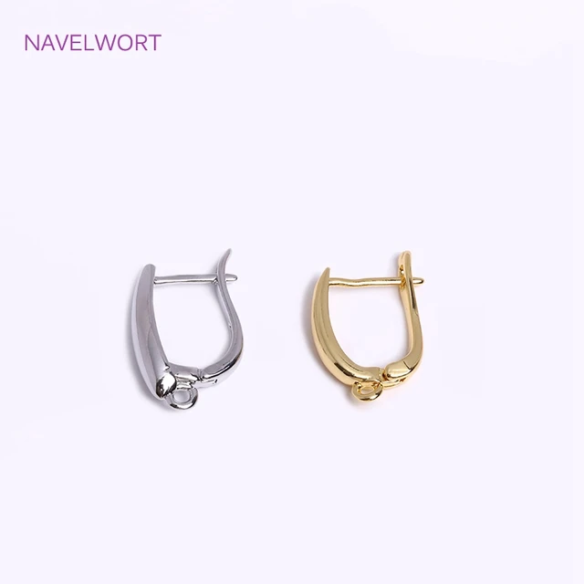 14k Gold Plated , Brass 1719mm Ear Hooks Earrings Clasps Findings Earring  Wires for Jewelry Making Supplies Wholesale -  Denmark