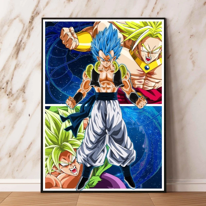  Goku SSJ Blue Anime Manga Canvas Art Poster and Wall