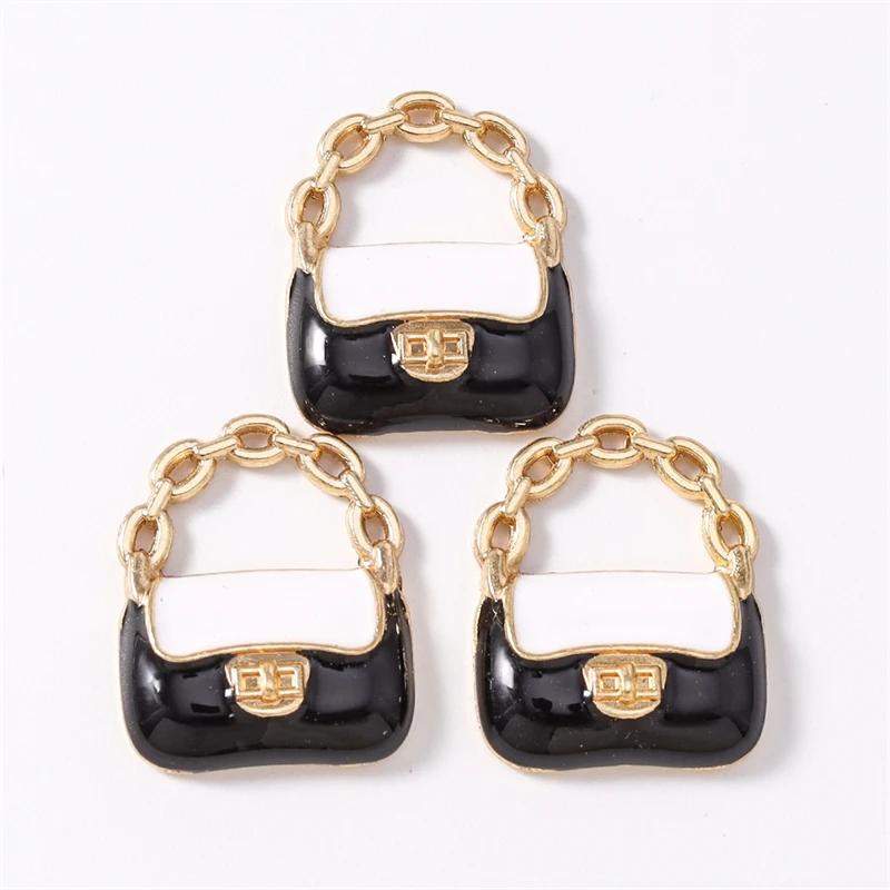 Duarte 20 Teile/los Nette Bunte Emaille Tasche Charms Anhänger für Schmuck Machen Halsketten Ohrringe Armbänder DIY Handwerk Zubehör – Detail 7
