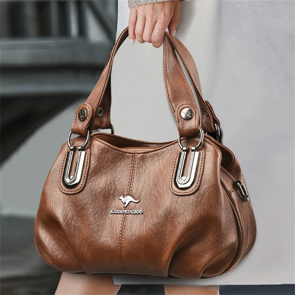 3LayersLargeCapacityHighQualityDesignerHandbagsSoftLeather