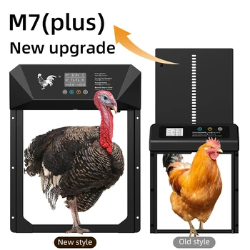 Upgrade large-sized solar powered automatic chicken coop door, LCD display, with timer and remote control, four modes 1