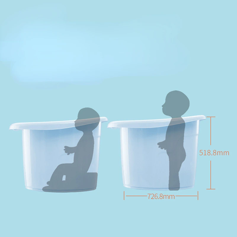 Children's Bath Accessories Props Children's Bath Bucket Baby Bath Bucket  Baby Solid Color Functional Basin Seating Equipment - AliExpress