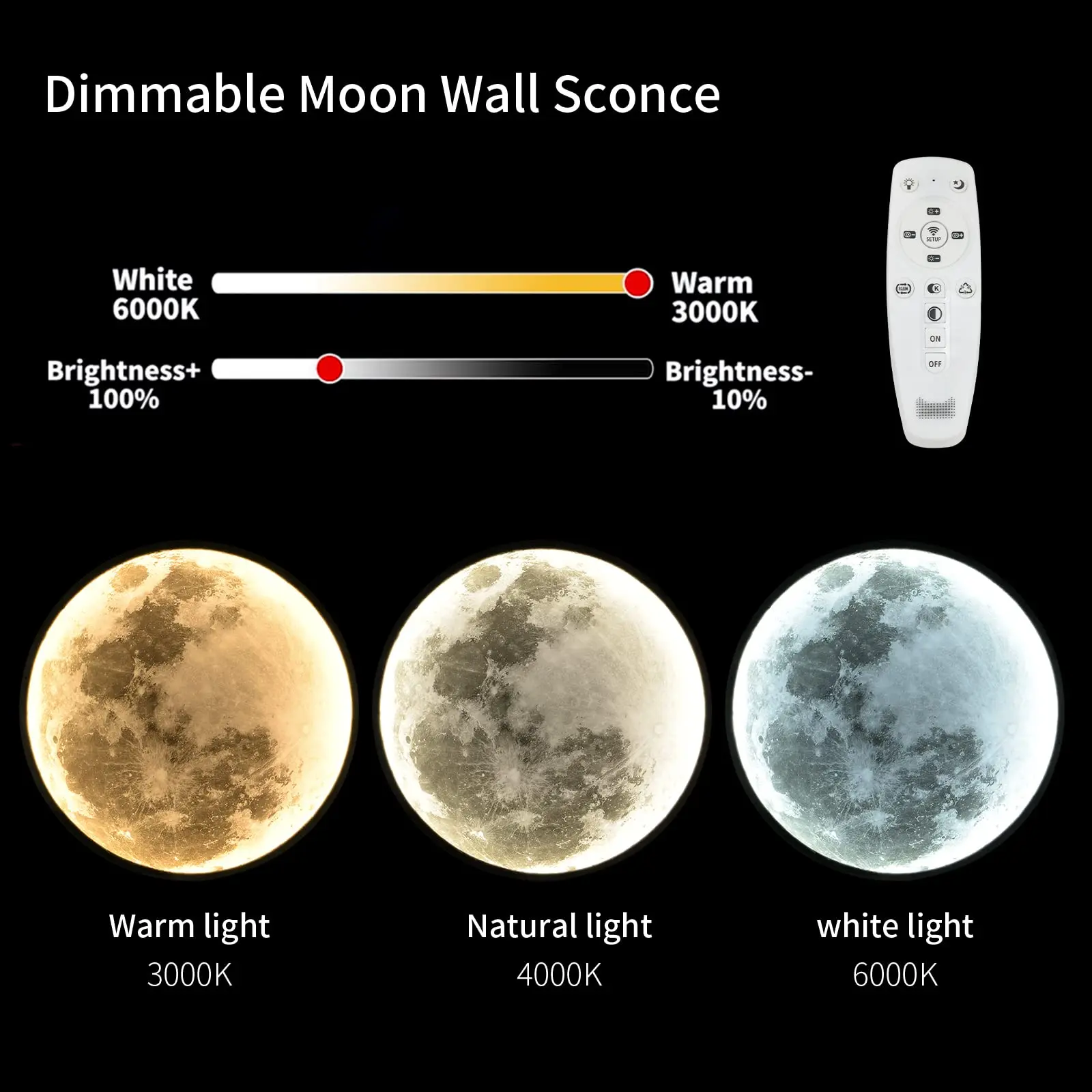 Nordic Moon Wall Light Creative Living Room Background Wall Lamp Simple Aisle Corridor Mural Lamp Bedroom Bedside